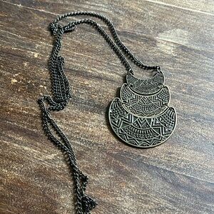 Bronze long necklace